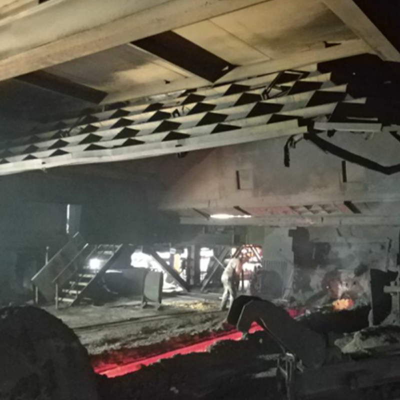 Cappa di cattura del foro di colata dell'altoforno