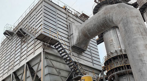 Trasferimento del depolveratore del forno da calce nel sito del progetto Tangshan Donghua